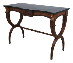 Regency Egyptian Revival Marble Top Console Table