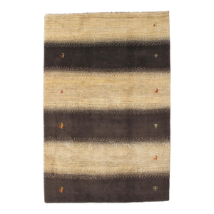 Vintage Hand-Knotted Persian Gabbeh Rug 5'4" X 8'0"