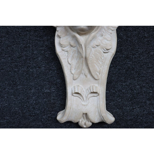White Italian Carved Cherub Wall Bracket Shelf For Sale - Image 8 of 8