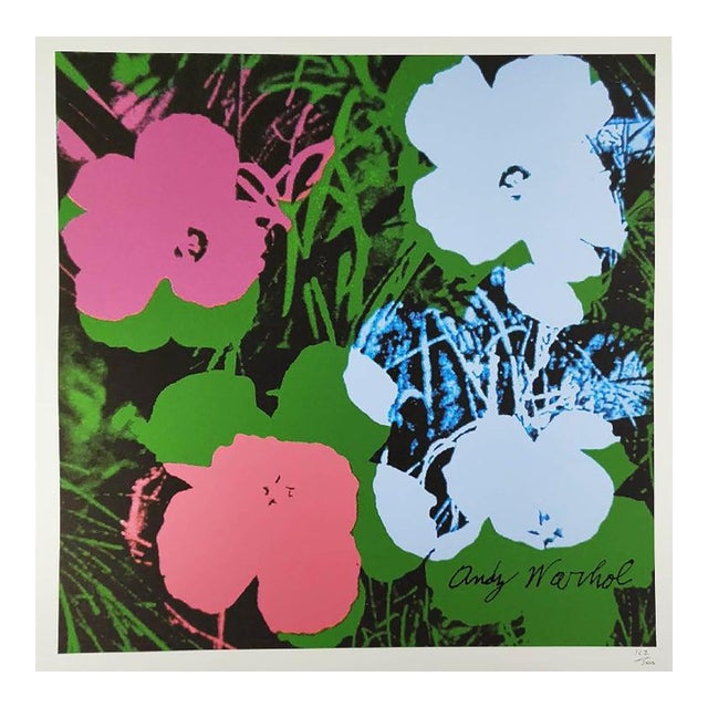 After Andy Warhol, Flowers, 1980s, Numbered Limited Edition Lithograph For Sale