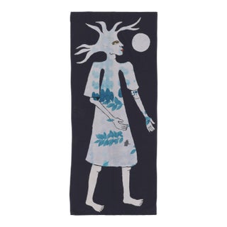 Rug & Kilim’s Contemporary African Tapestry With Celestial Human Pictorial For Sale