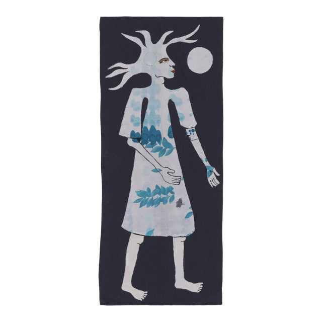 Rug & Kilim’s Contemporary African Tapestry With Celestial Human Pictorial For Sale