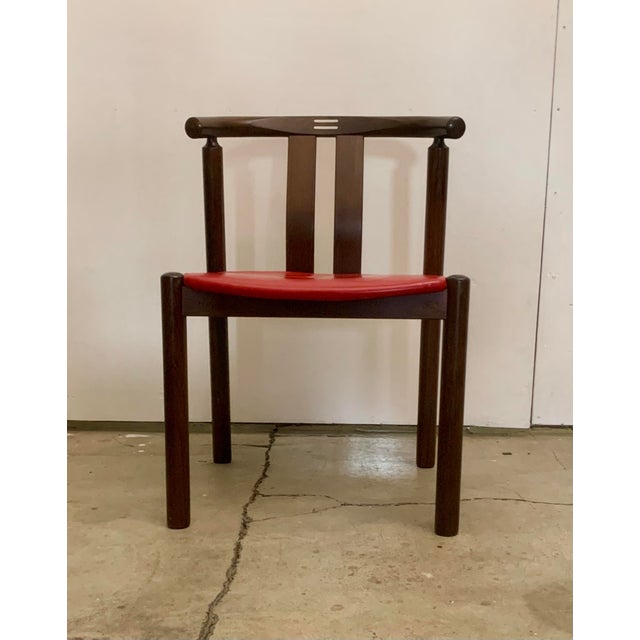 Mid-Century Modern Vintage Mid Century Teak Dining Chairs Attributed to B Hans J.Frydendal for Boltinge, Set of 3 For Sale - Image 3 of 14