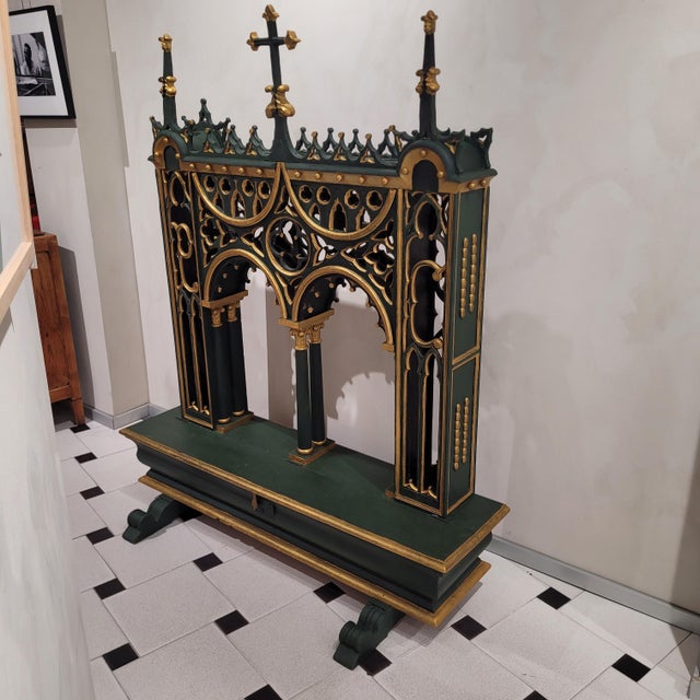 20th Century Neo-Gothic Oratory Altar, Spain, 1890s For Sale - Image 4 of 18