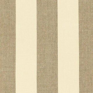 Schumacher Kerry Linen Stripe Fabric in Natural For Sale