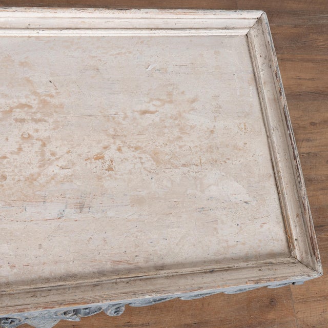 19th Century Swedish Blue Pedestal Side Table For Sale - Image 6 of 11
