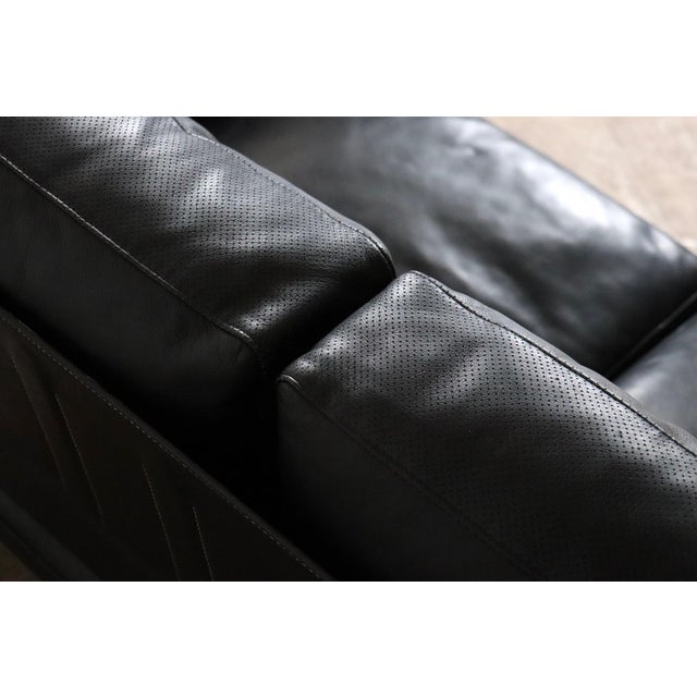 Diesis Three-Seater Sofa in Black Leather by Antonio Citterio for B&B Italia, 1970s For Sale - Image 9 of 16