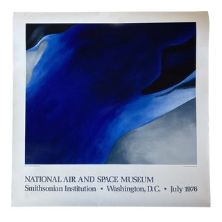 1970s National Air and Space Museum Georgia O'Keeffe Opening Poster For Sale