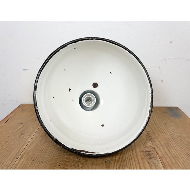 Industrial Green Enamel Factory Lamp from Polam, 1960s For Sale - Image 13 of 14