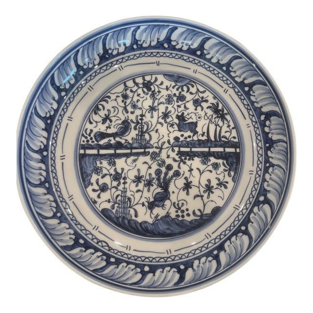Portuguese Blue and White Ceramic Bowl For Sale