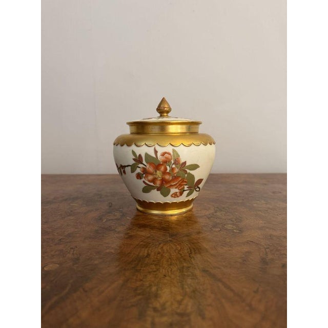Ceramic Antique Victorian Royal Worcester Lidded Potpourri Pot, 1877, Set of 3 For Sale - Image 7 of 7