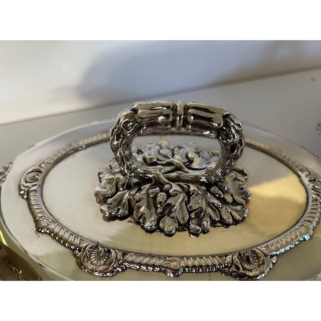 Antique English Silverplate Covered Entree Dishes - A Pair For Sale - Image 4 of 17