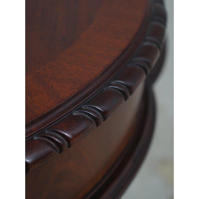 Henkel Harris Mahogany Clover Top Table W. Drawer For Sale - Image 12 of 18