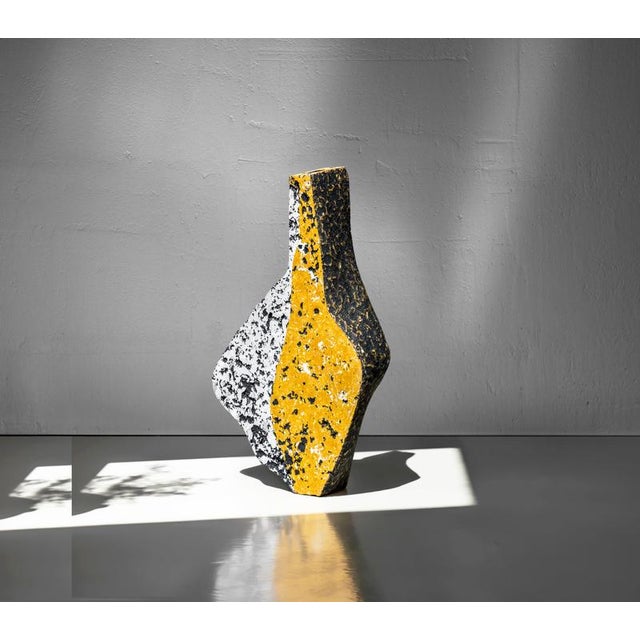 Contemporary Fragment Ochre I Sculptural Vase by Donatas Zukauskas For Sale - Image 3 of 11