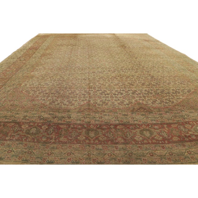 Antique Persian Tabriz Rug - 09'08 X 13'09 For Sale In Dallas - Image 6 of 9