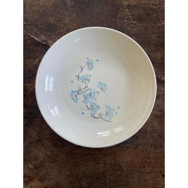 Ceramic MCM Collection of Five (5) Bowls by Stetson Creations in Blue Floral Phlox For Sale - Image 7 of 8