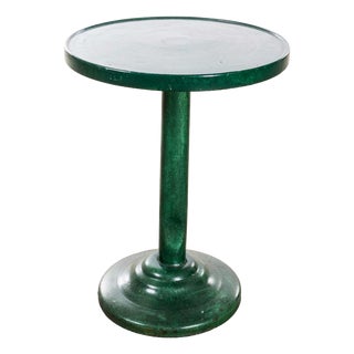 Round Racing Green Side Table from Tolix, 1950s For Sale