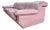 Vintage Postmodern 1990’s Sculptural Pink Leather Sofa For Sale