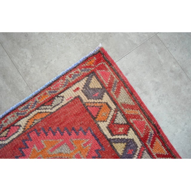 1970s Kurdish Hand-Knotted Hallway Rug Turkish Runner - 2′7″ × 13′ For Sale - Image 10 of 11