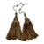 Pair of 14” Oversized Silk Passementerie Tassels With Antique Keys & Heavy Cast Tops - Grandmillennial, Palm Beach Regency - See Pics! Set #1 For Sale