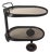 Italian Smoked Glass & Metal Serving Trolley attributed to Enzo Mari for Alessi, 1980 For Sale