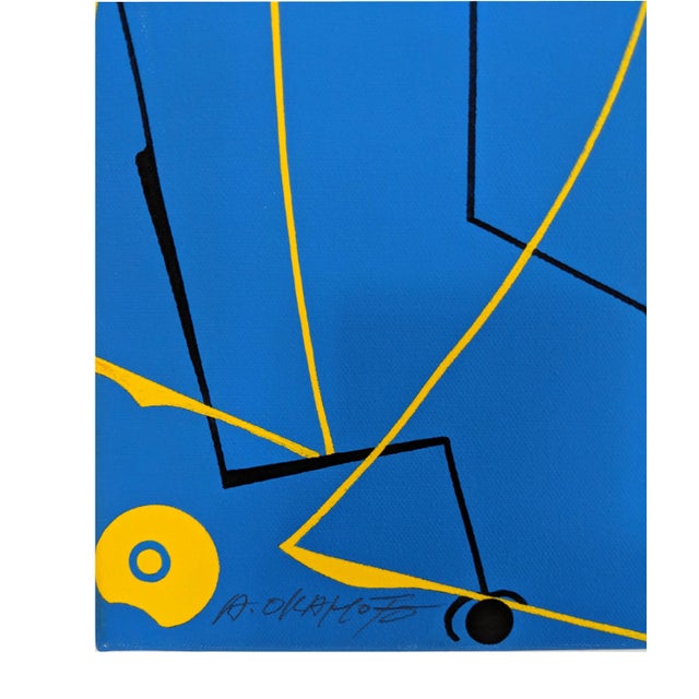 Atsuko Okamoto "Blue Maze" Serigraph For Sale - Image 4 of 7