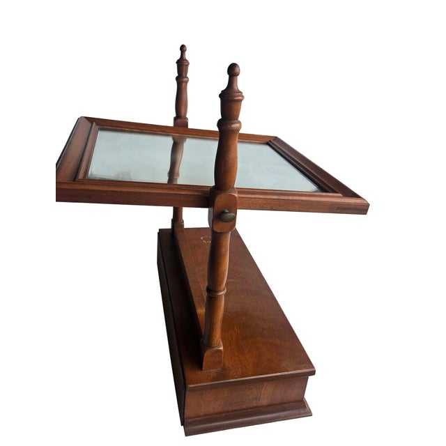 1960s Vintage Ethan Allen Baumritter Shaving/Cheval/Vanity Mirror For Sale - Image 11 of 17