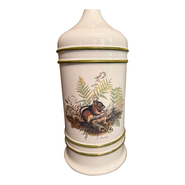 Vintage J. Lockhart Signed Chipmunk Jim Beam "One of a Kind Contest 1989" Lamp For Sale