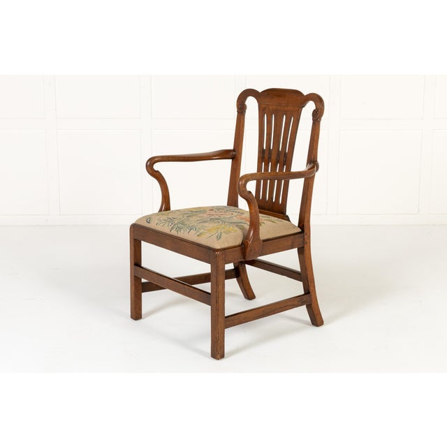 Large 18th Century English George III Mahogany Armchairs, Set of 2 For Sale - Image 4 of 11