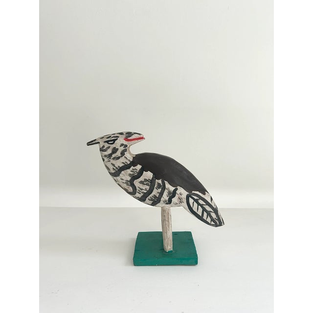 Wood Vintage Guatemalan Folk Art Bird For Sale - Image 7 of 7