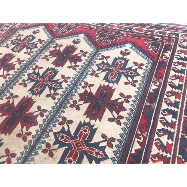1980s Vintage Room Size Turkish Kars Rug For Sale - Image 5 of 9