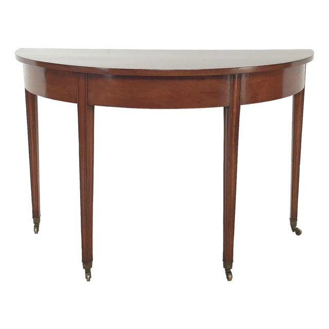 Georgian Demilune Table, England Circa 1800 For Sale