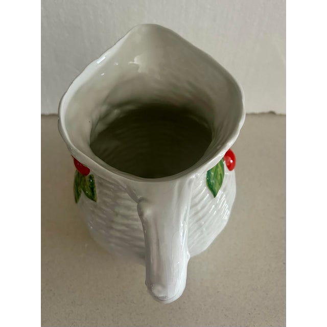 Hand Painted Italian Majolica Pitcher For Sale - Image 4 of 6