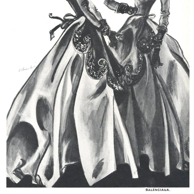 Contemporary 1939 French Fashion Print-Balenciaga For Sale - Image 3 of 3