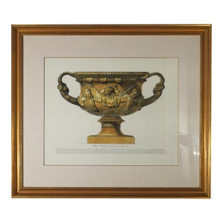 Neoclassical Framed Print of Classical Urn For Sale