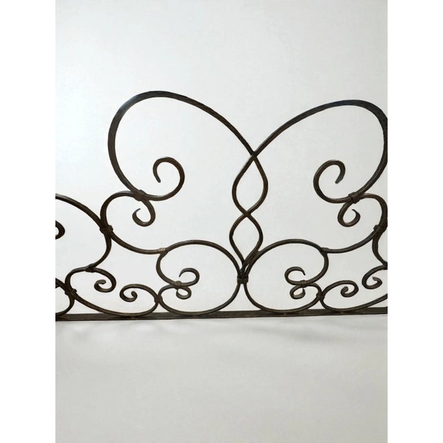 Late 20th Century Vintage Claudio Rayes Hand Forged Solid Iron Cal King Bed For Sale - Image 5 of 11