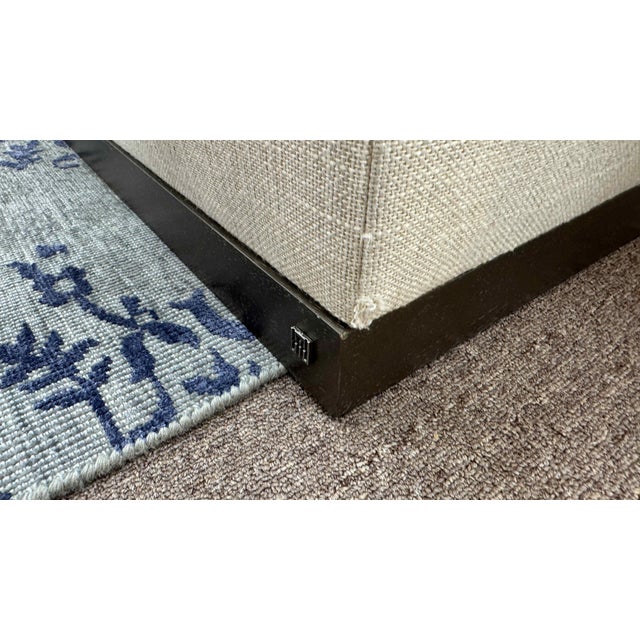 Adriana Hoyos Chocolate L-Shaped Sofa Sectional With Ottoman For Sale - Image 14 of 17