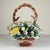 Vintage Ceramic Flower Basket from Capodimonte, Italy 1960s For Sale - Image 10 of 17
