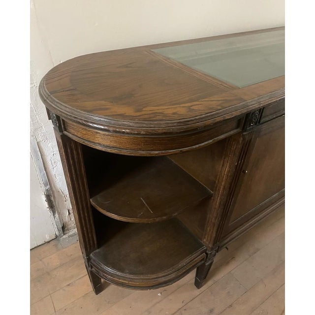 1900 Antique Oak Apothecary Pharmacy General Store Counter Cabinet Glass Case For Sale - Image 9 of 12