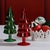 Contemporary Mercury Glass Trees, Set of 4, 9" Tall, Red For Sale - Image 3 of 4