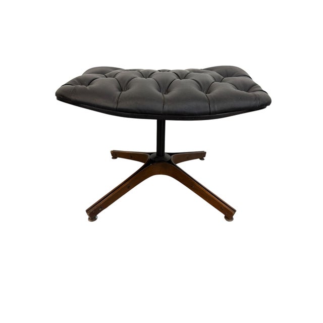 Black Mid-Century Modern Plycraft Mr. Chair & Ottoman For Sale - Image 8 of 10