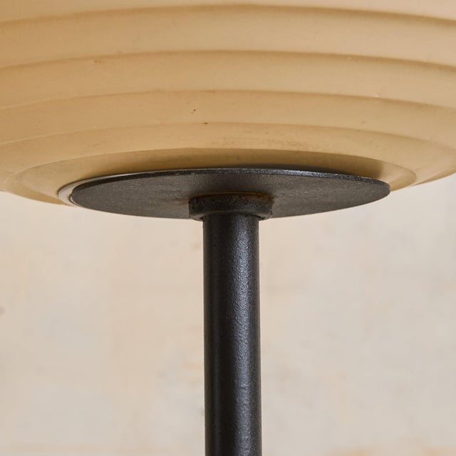 Rare German Tripod Floor Lamp with Ribbed Shade by Bega, 1950s For Sale In Chicago - Image 6 of 10