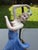 Offering for sale this exceptional, highly collectible vintage Art Deco figural porcelain table lamp featuring a graceful,...