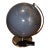 Vintage MCM Drexel Heritage World Silver Globe Chrome Metal Base For Sale