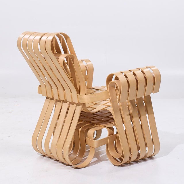 Wood Frank Gehry for Knoll Mid Century Power Play Chair For Sale - Image 7 of 10