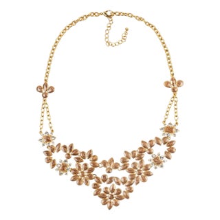 Miriam Salat MRM bijoux retro ball room necklace set with white topaz For Sale