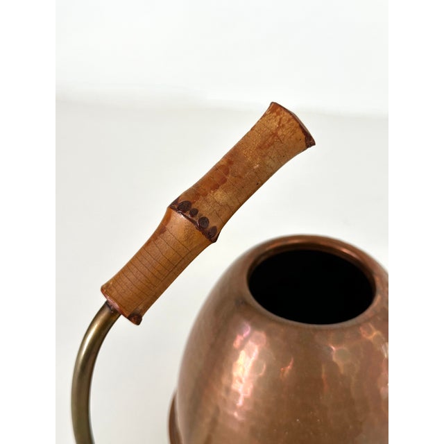 Mid Century Copper and Brass Watering Can With Bamboo Handle For Sale - Image 14 of 16