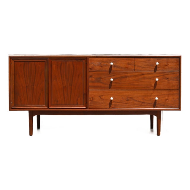 Kipp Stewart & Stewart MacDougall for Drexel Declaration Mid-Century Walnut Dresser | 10 Drawers | Circa 1950s For Sale