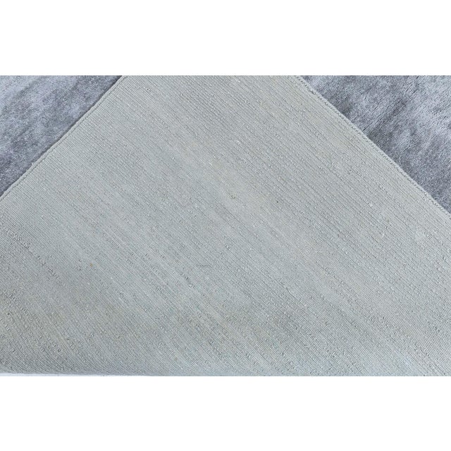 Monochrome Steel Gray Modern Wool Rug by Doris Leslie Blau For Sale - Image 9 of 9
