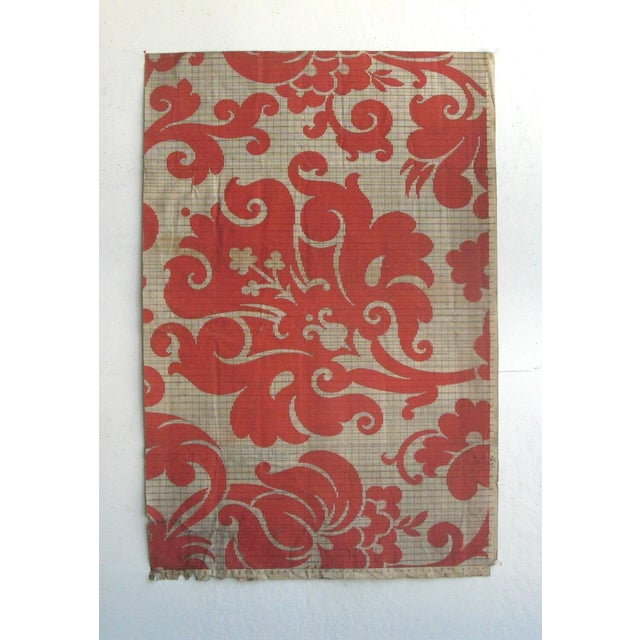 19th c. French original textile design. Gouache on paper. Each design is a one-of-a-kind, hand-painted work. The designs...